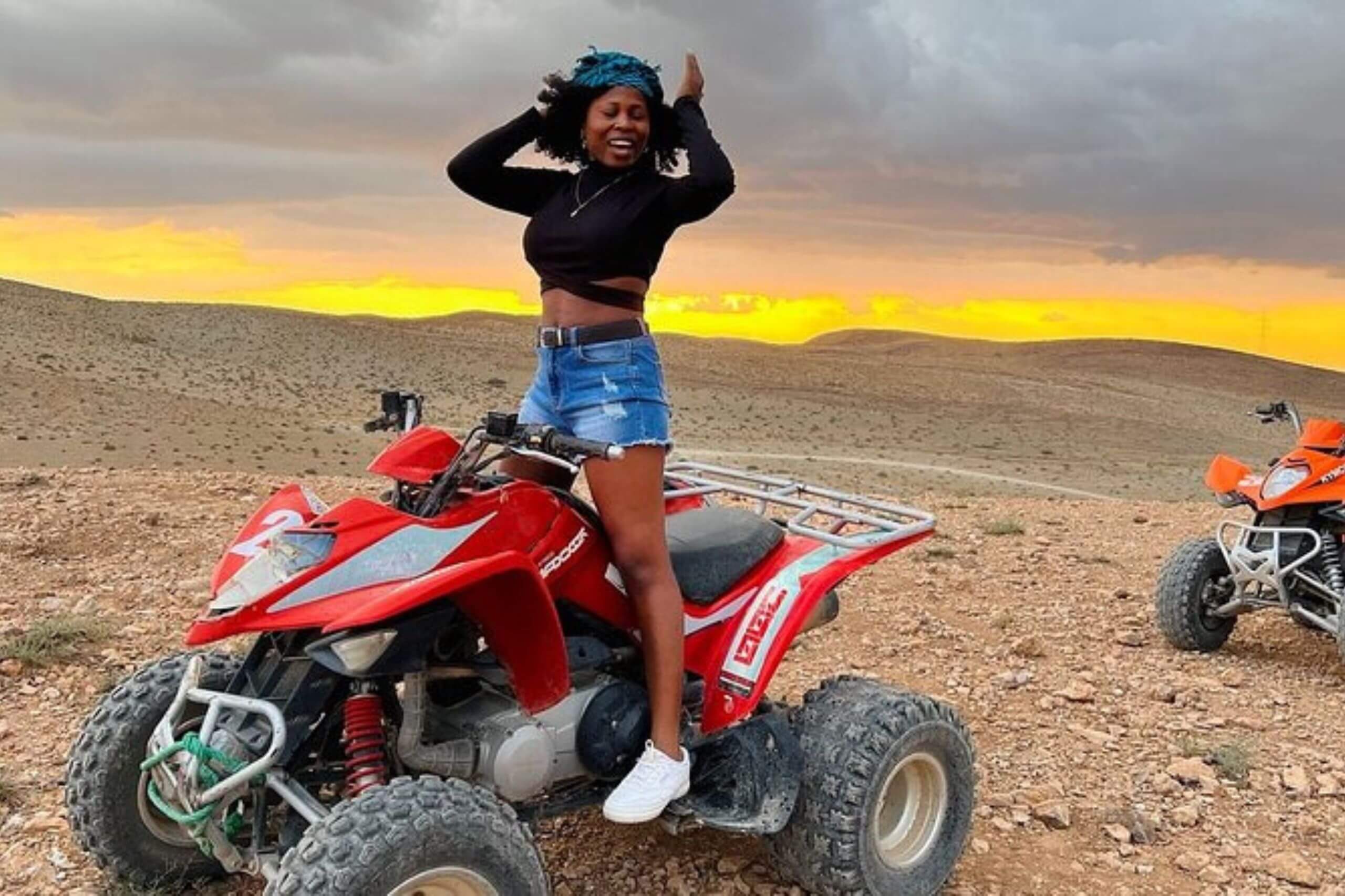Excursion en quad à Agafay avec vue panoramique sur les montagnes de l’Atlas